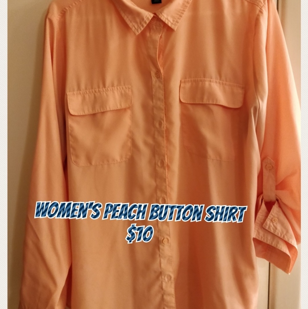 Women's silky peach shirt